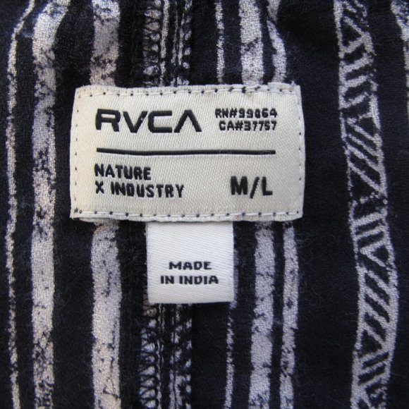 RVCA Black and Cream Striped Kimono Wrap - Picture 7 of 10
